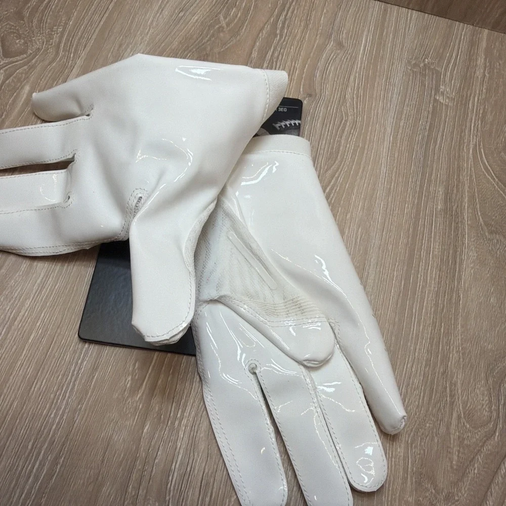 Nike Vapor Knit 4.0 Football Gloves White Black Men's Size 3XL DX4529-102 NEW